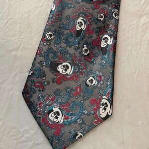Choice Necktie Mens‎ Novelty Paisley Mickey Mouse Tie Grey Red Blue